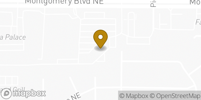 Map showing the location of ATM Target in Albuquerque, NM 87111