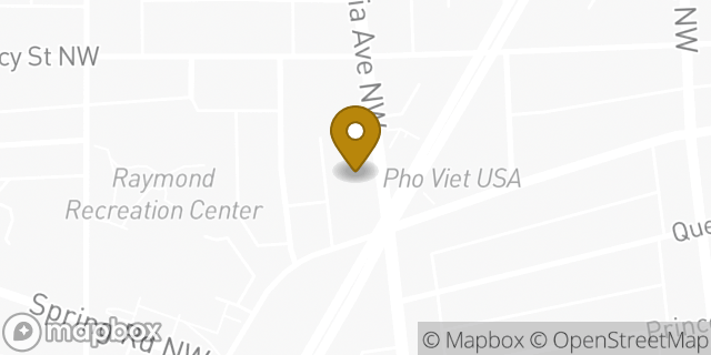 Map showing the location of Subway in Washington, DC 20010