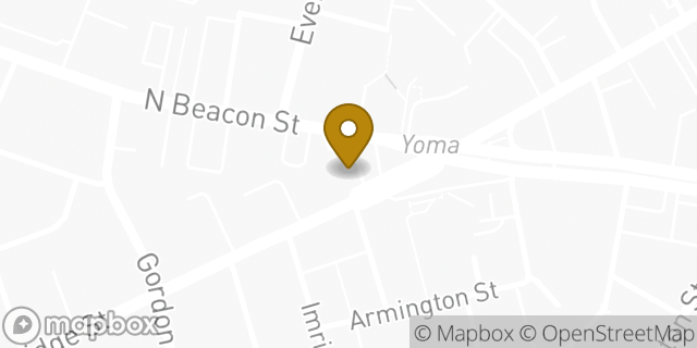 Map showing the location of Dunkin' in Boston, MA 02134