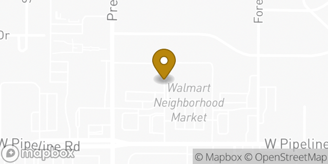 Map showing the location of Walmart in Hurst, TX