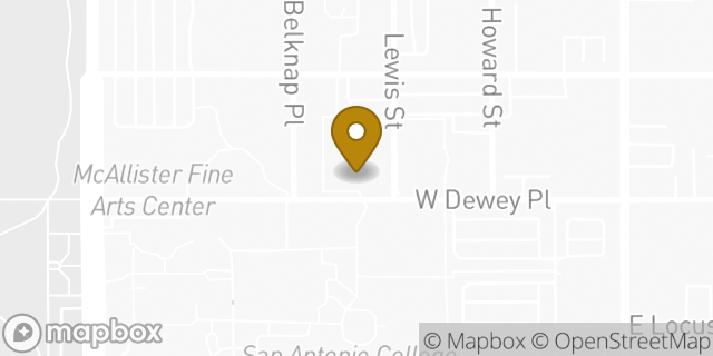 Map showing the location of The UPS Store in San Antonio, TX 78212
