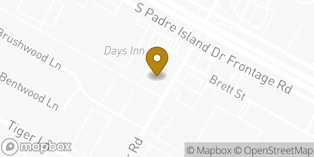 Map showing the location of Subway in Corpus Christi, TX 78411