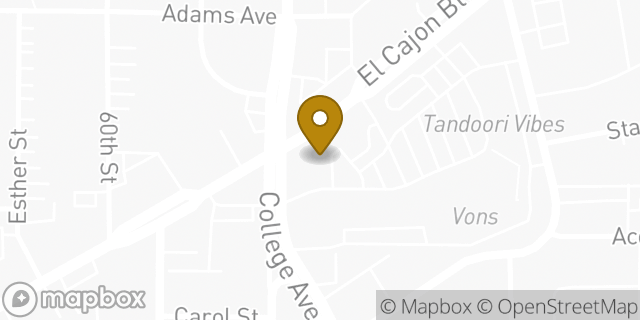 Map showing the location of Chipotle Mexican Grill in San Diego, CA 92115