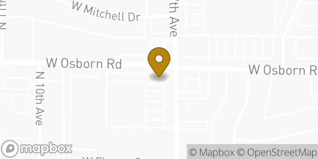 Map showing the location of Starbucks in Phoenix, AZ 85013