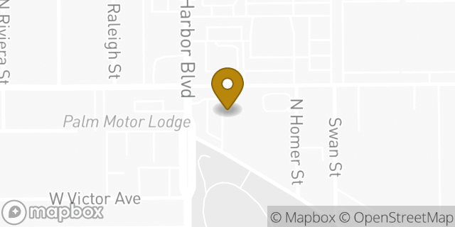 Map showing the location of Subway in Anaheim, CA 92801