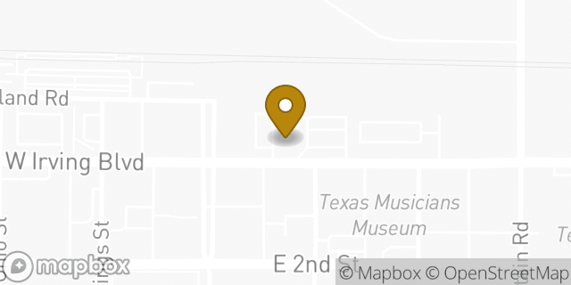 Map showing the location of Chase Bank in Irving, TX 75060