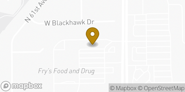 Map showing the location of The UPS Store in Glendale, AZ 85308