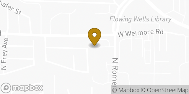 Map showing the location of Amazon Locker - Taxicab in Tucson, AZ 85705