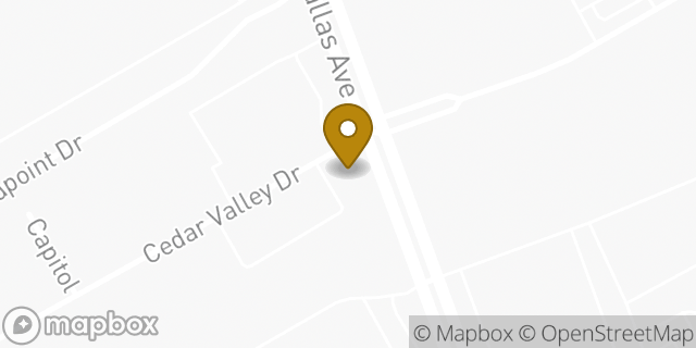 Map showing the location of Amazon Locker - Topknot in Lancaster, TX 75134