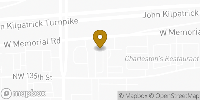 Map showing the location of Starbucks in Oklahoma City, OK 73142