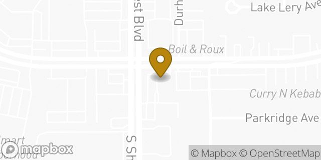 Map showing the location of Walgreens in Baton Rouge, LA