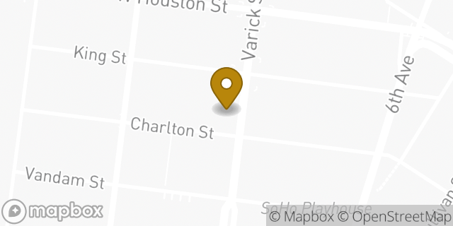 Map showing the location of Dunkin' in New York, NY 10014