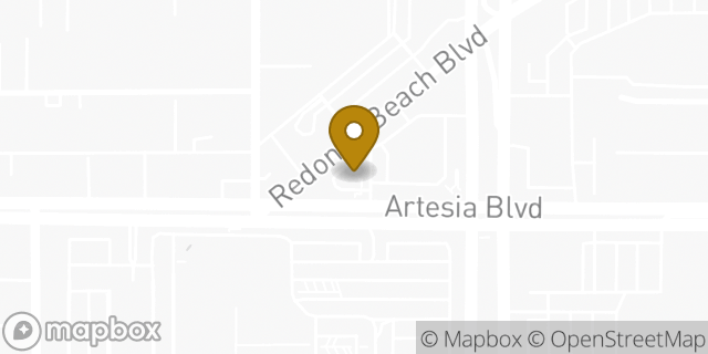 Map showing the location of Starbucks in Redondo Beach, CA 90278
