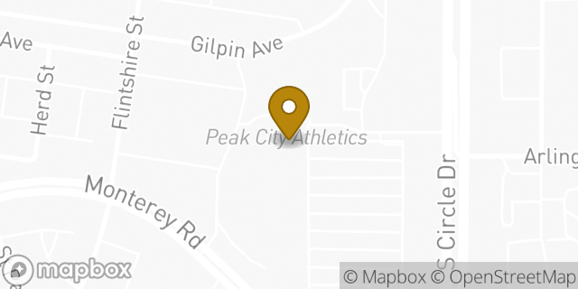 Map showing the location of EZPAWN in Colorado Springs, CO 80910