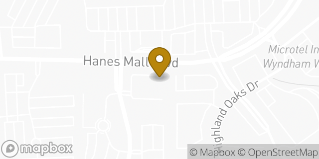 Map showing the location of Starbucks in Winston-Salem, NC 27103