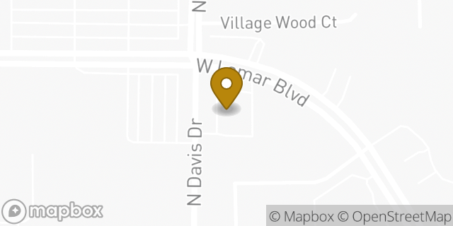 Map showing the location of Walgreens in Arlington, TX 76012