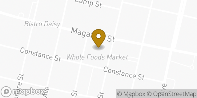 Map showing the location of Whole Foods Market in New Orleans, LA 70115