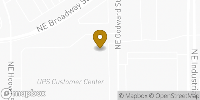 Map showing the location of UPS Drop Box in Minneapolis, MN 55413