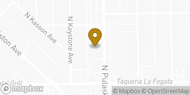 Map showing the location of AutoZone in Chicago, IL 60630