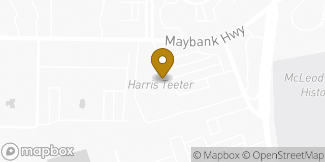 Map showing the location of Starbucks Coffee Company in Charleston, SC 29412