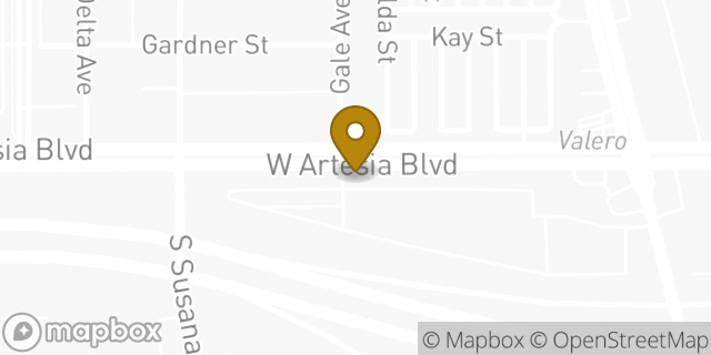 Map showing the location of CubeSmart Self Storage in Long Beach, CA 90805