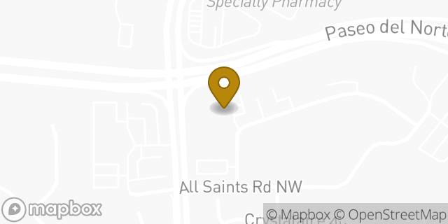Map showing the location of Paradise Hills KinderCare in Albuquerque, NM 87120