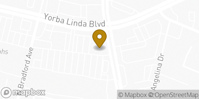 Map showing the location of Bank of America in Placentia, CA 92870