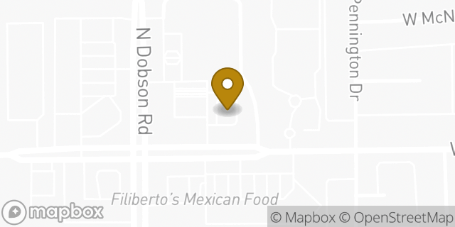 Map showing the location of Dunkin' in Chandler, AZ 85224