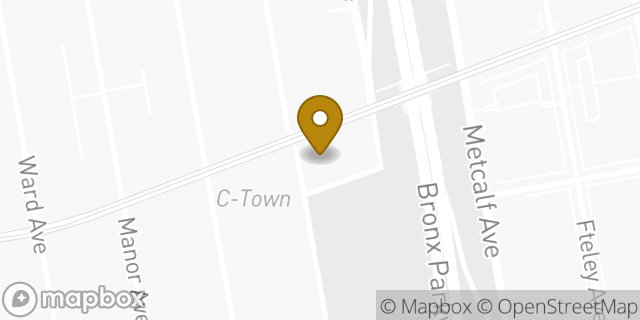 Map showing the location of Bank Of America in Bronx, NY 10472