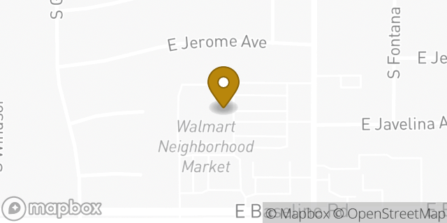 Map showing the location of Walmart Neighborhood Market in Mesa, AZ 85204