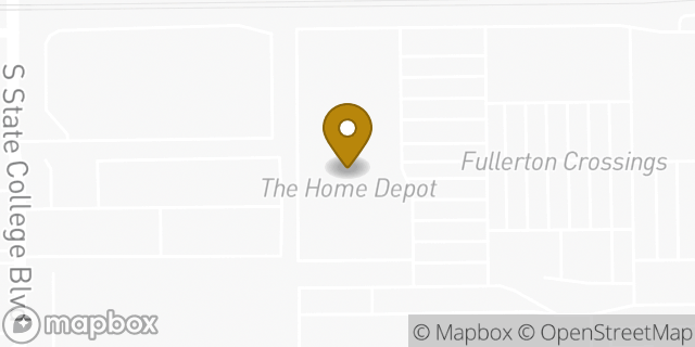 Map showing the location of Home Services at The Home Depot in Fullerton, CA 92831