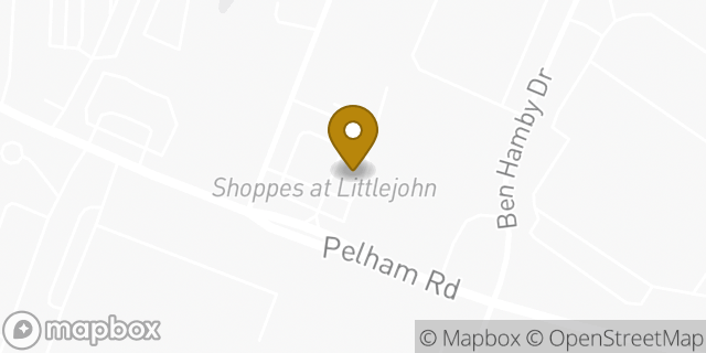 Map showing the location of Starbucks Coffee Company in Greenville, SC 29615