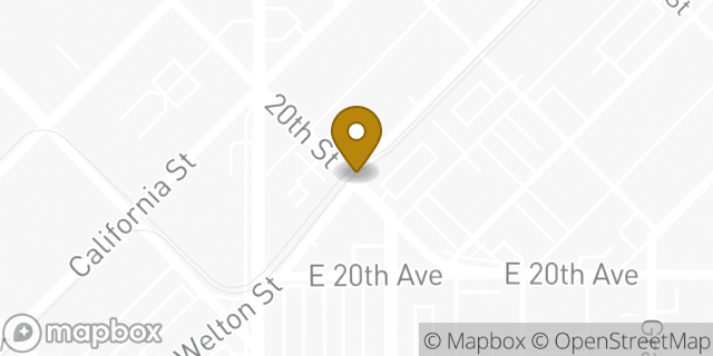 Map showing the location of Hertz in Denver, CO 80205