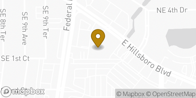 Map showing the location of Amazon Locker - Wallflower in Deerfield Bch, FL 33441