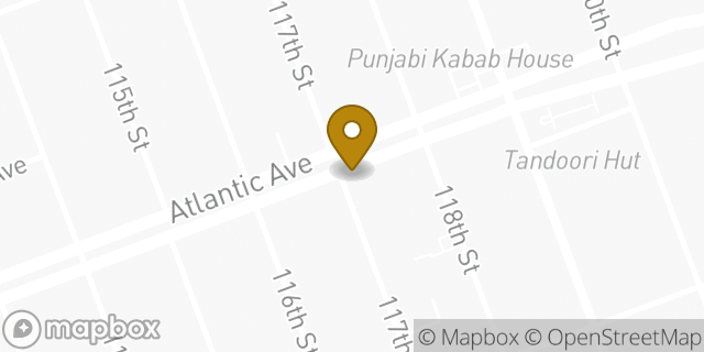 Map showing the location of Papa John's Pizza in New York, NY 11419