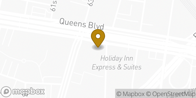 Map showing the location of Dunkin Donuts in Woodside, NY 11377