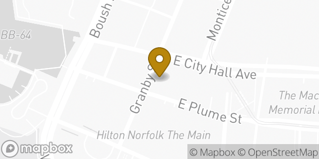 Map showing the location of Chase ATM in Norfolk, VA 23510
