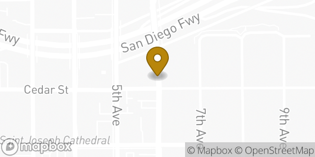 Map showing the location of Amazon Locker - Baobab in San Diego, CA 92101