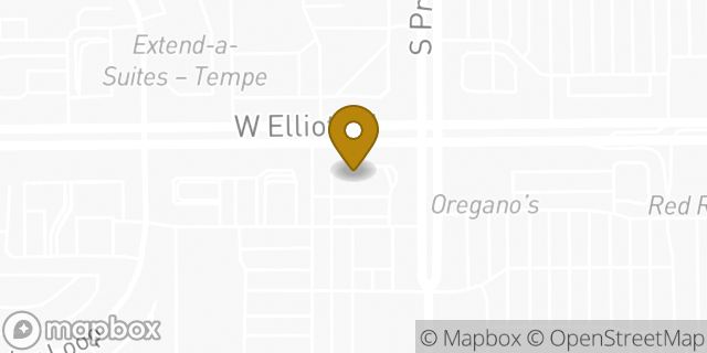 Map showing the location of McDonald's in Tempe, AZ 85284
