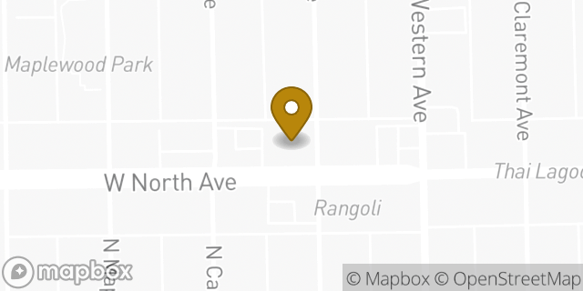 Map showing the location of Walgreens in Chicago, IL 60647