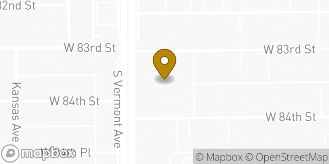 Map showing the location of South Vermont KinderCare in Los Angeles, CA 90044
