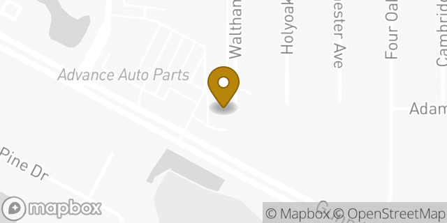 Map showing the location of AutoZone in Tampa, FL 33624