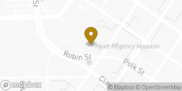 Map showing the location of Starbucks in Houston, TX 77002