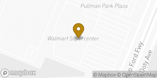 Map showing the location of Walmart in Chicago, IL 60628