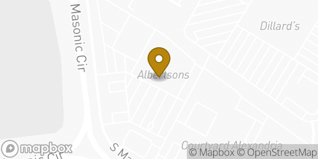 Map showing the location of Albertsons in Alexandria, LA 71301