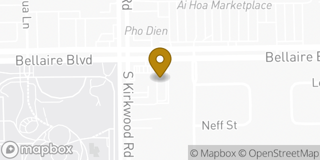 Map showing the location of McDonald's in Houston, TX 77072