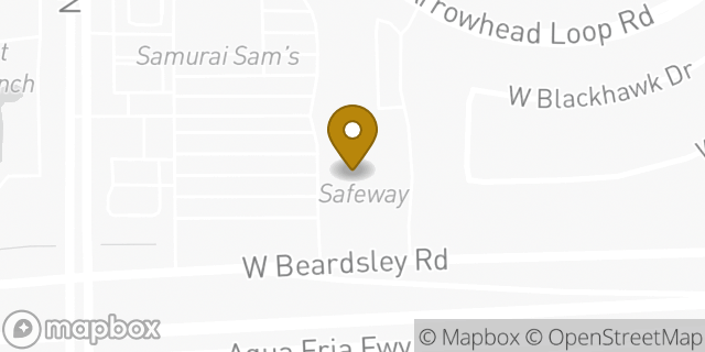 Map showing the location of Coinme in Glendale, AZ 85308