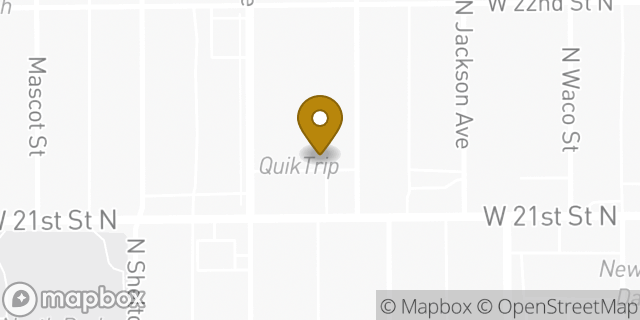 Map showing the location of QuikTrip in Wichita, KS 67203