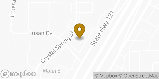 Map showing the location of Texas Roadhouse in Bedford, TX 76021