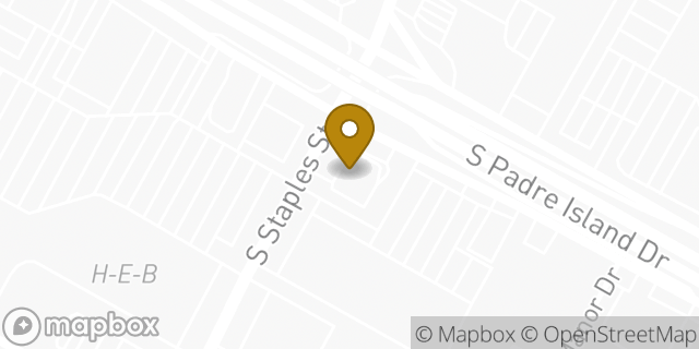 Map showing the location of The UPS Store in Corpus Christi, TX 78412